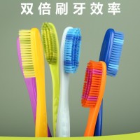 韩国高档成人牙刷软毛家用长头牙刷大头大号清洁去烟渍独立包装 5件起购