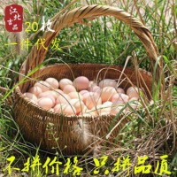 【20枚土鸡蛋】苏北农村散养草鸡蛋农新鲜自家柴鸡蛋一件代发中通 2盒起批