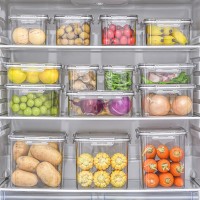 麦宝隆 PET塑料冷冻储物整理盒收纳密封罐冰箱水果蔬菜透明保鲜盒