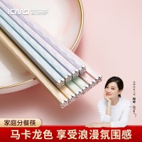 客满多合金筷子家用五色分餐筷子一人一筷防滑耐高温2023年新款
