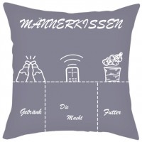 跨境家居用品德语创意手机薯片收纳带口袋枕头套短毛绒沙发靠枕套