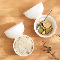 陶瓷米饭碗汤碗简约纯色新中式餐具家用创意沙拉碗套装釉下彩碗具