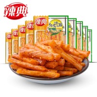 辣典厂家直销辣条5斤/袋麻辣味牛筋味挤压糕点休闲食品辣味零食