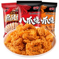 辈儿香八爪烧麻辣味46g网红食品休闲小零食酱爆肉味锅巴鱿鱼酥