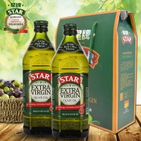 西班牙原装进口Star星牌特级初榨橄榄油750ml*2瓶礼盒装食用油