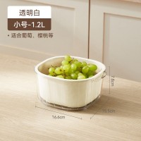 【禾豆c】厨房用品洗菜篮双层沥水篮滤水篮洗菜盆塑料家用批发