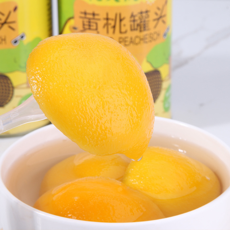 销售桃大侠糖水黄桃罐头425g装供应水果罐头桃罐头可贴牌加工