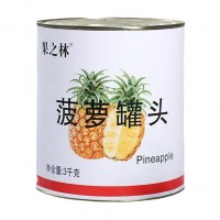 水果罐头菠萝三公斤糖水罐头扇形用自助餐饮酒店奶茶烘焙厂家直销